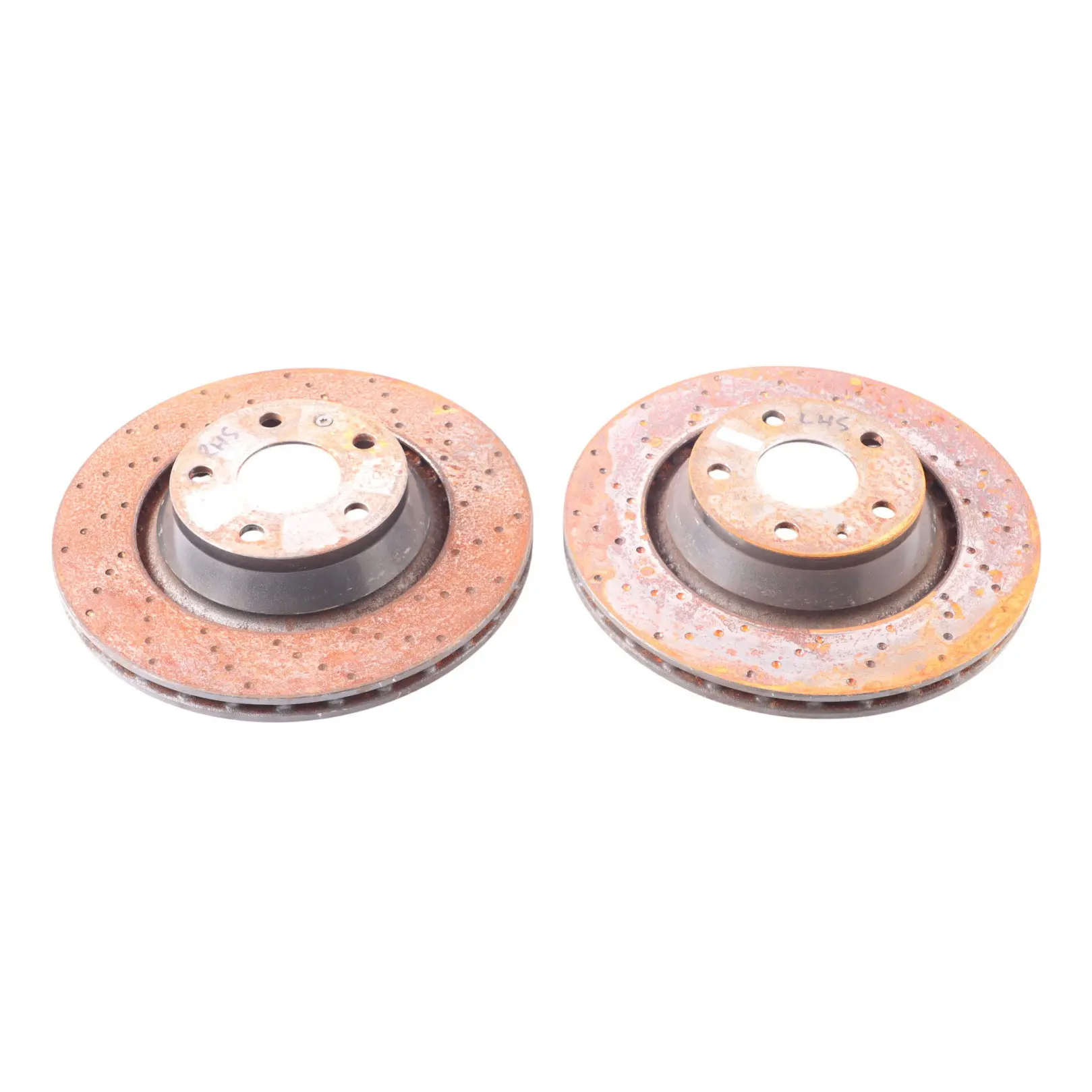 Audi TT 8J Brake Disc Set Rear Left Right N/O/S Perforated Wheel Disc 8J0615601A