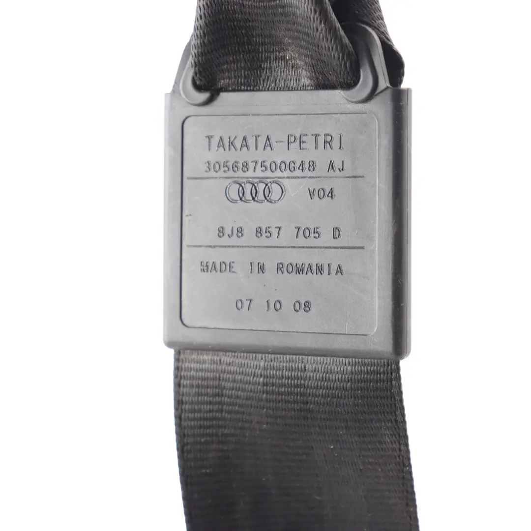 Front Safety Seat Belt Left Right N/O/S Black Audi TT 8J - SKU 8J8857705D-2 - Part number 8J8857705D
