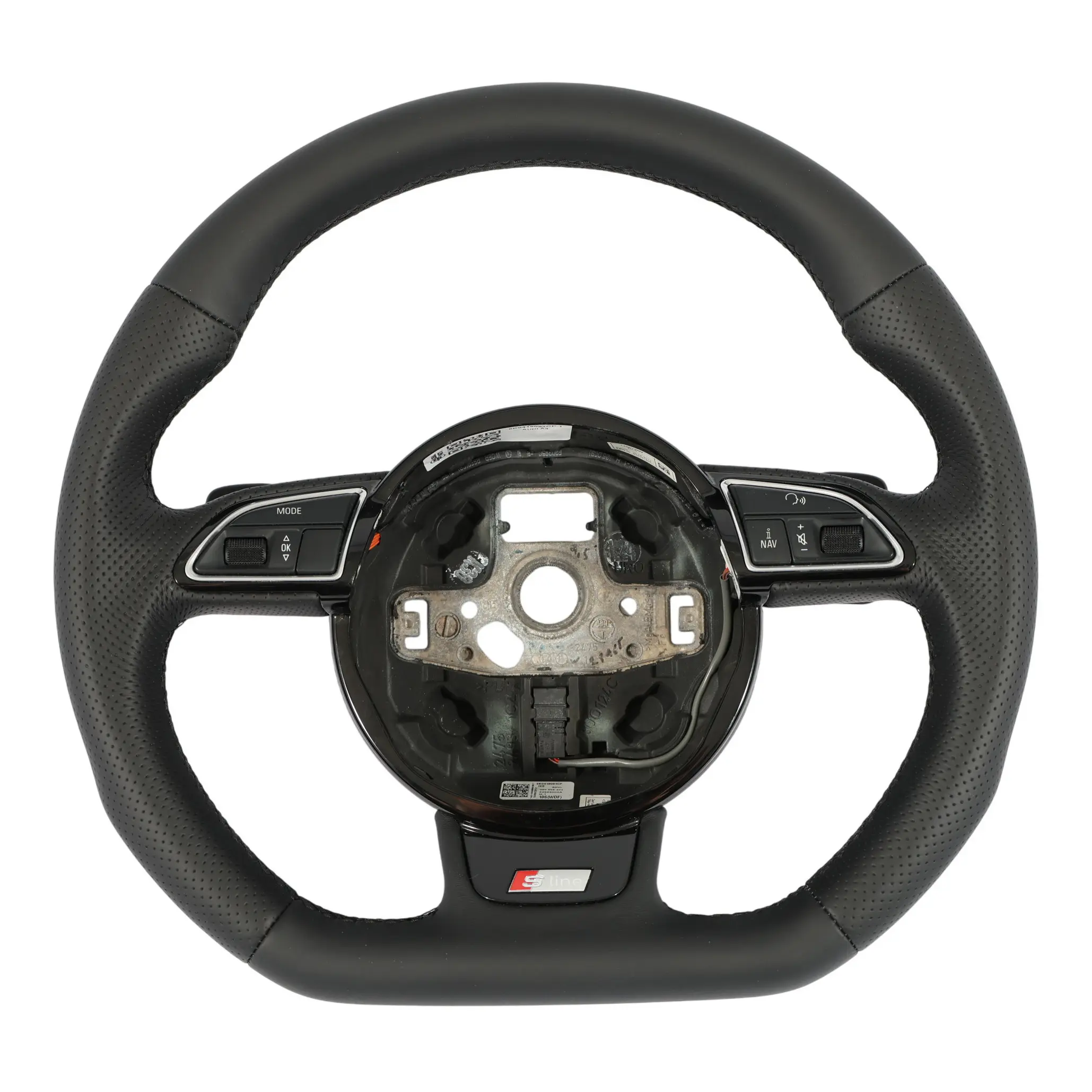 Volante Audi A4 B8 A5 8T S-Line NUEVO Cuero Negro Paletas Fondo Plano