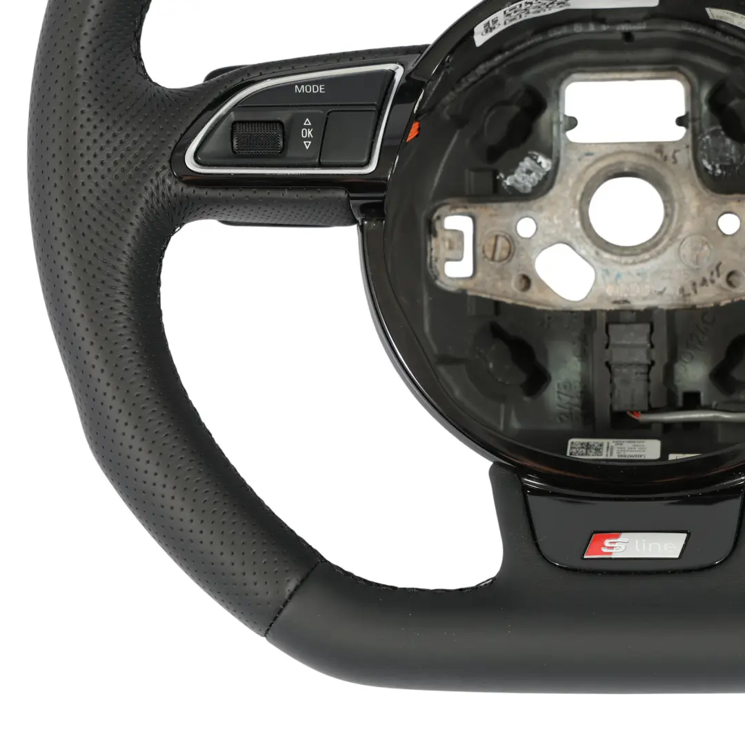 Volante Audi A4 B8 A5 8T S-Line NUEVO Cuero Negro Paletas Fondo Plano