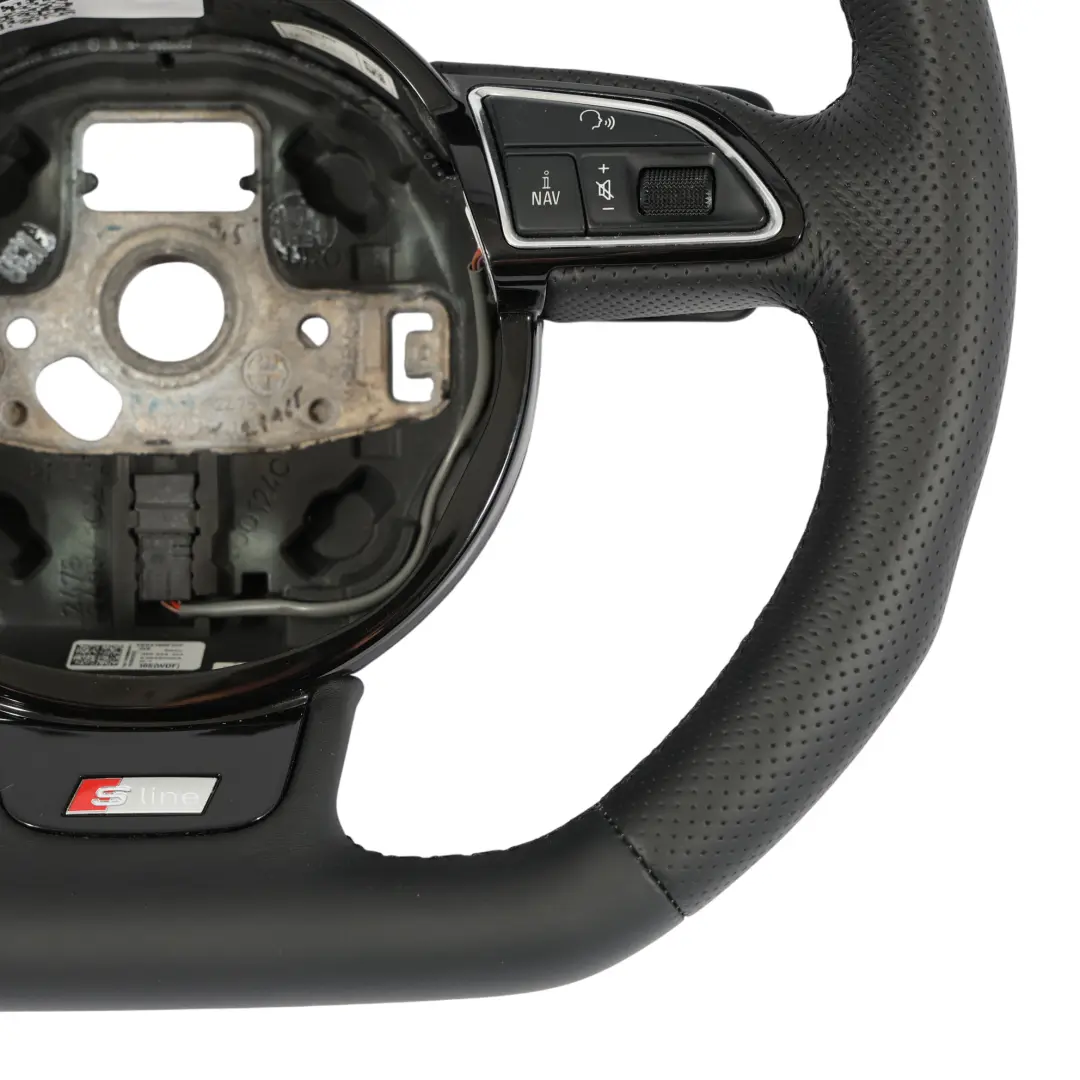 Volante Audi A4 B8 A5 8T S-Line NUEVO Cuero Negro Paletas Fondo Plano