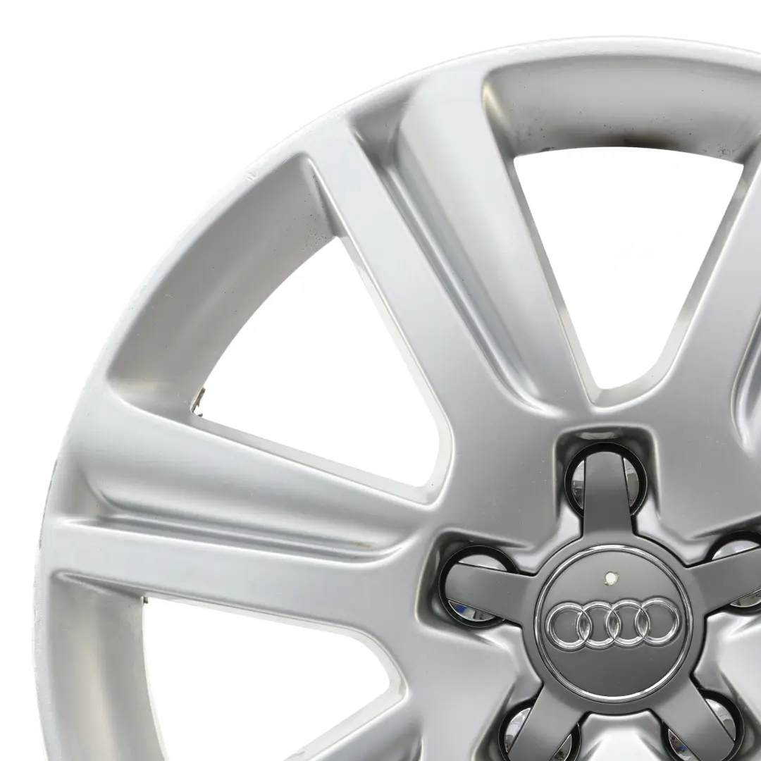 Jante argentée en alliage 17" ET:45 7,5J Audi A4 B8 A5 8T - SKU 8K0601025B-1 - Numéro de pièce 8K0601025B