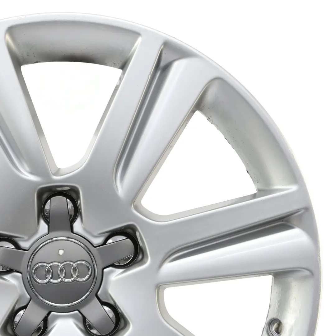 Jante argentée en alliage 17" ET:45 7,5J Audi A4 B8 A5 8T - SKU 8K0601025B-1 - Numéro de pièce 8K0601025B