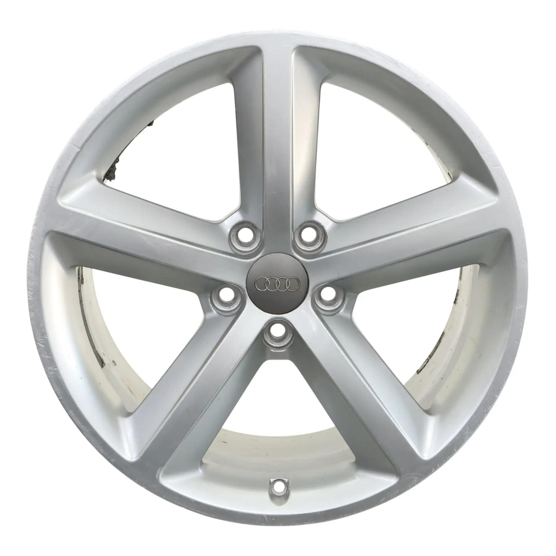 Audi A4 B8 Silberne Alufelge 18" ET:47 8J Sternspeiche 8K0601025Q