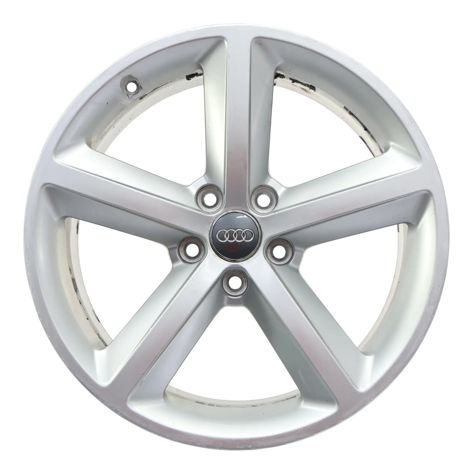 Audi A4 B8 8K Silver Wheel Alloy Rim 18" ET:47 8J Star Spoke 8K0601025Q