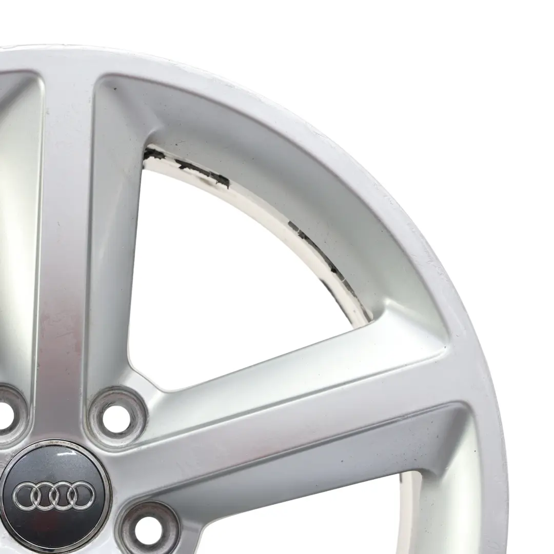 Audi A4 B8 8K Silver Wheel Alloy Rim 18" ET:47 8J Star Spoke 8K0601025Q