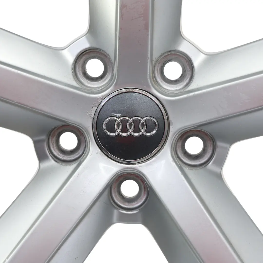 Audi A4 B8 8K Silver Wheel Alloy Rim 18" ET:47 8J Star Spoke 8K0601025Q
