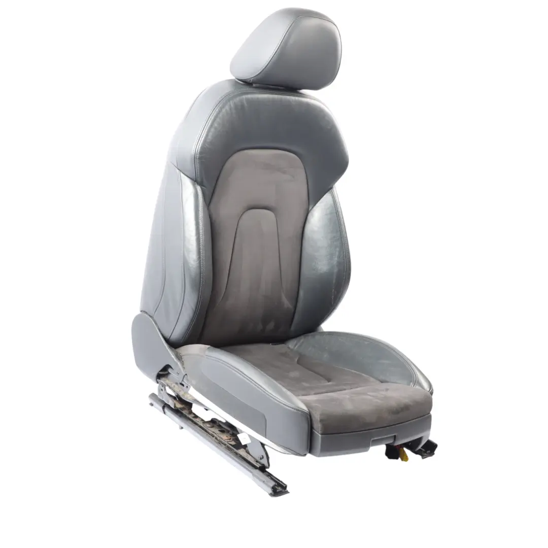 Audi S4 B8 Front Seat Electric Black Leather Alcantara Left N/S 8K0881805BE