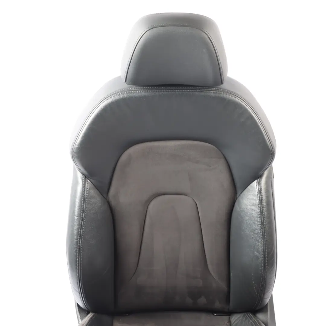 Audi S4 B8 Front Seat Electric Black Leather Alcantara Left N/S 8K0881805BE