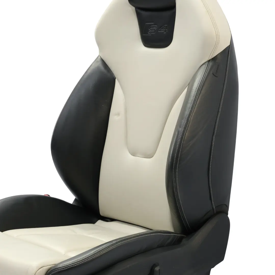 Audi S4 B8 Asiento Delantero Cuero Calefactado Izquierdo Soul Negro Perla Plata