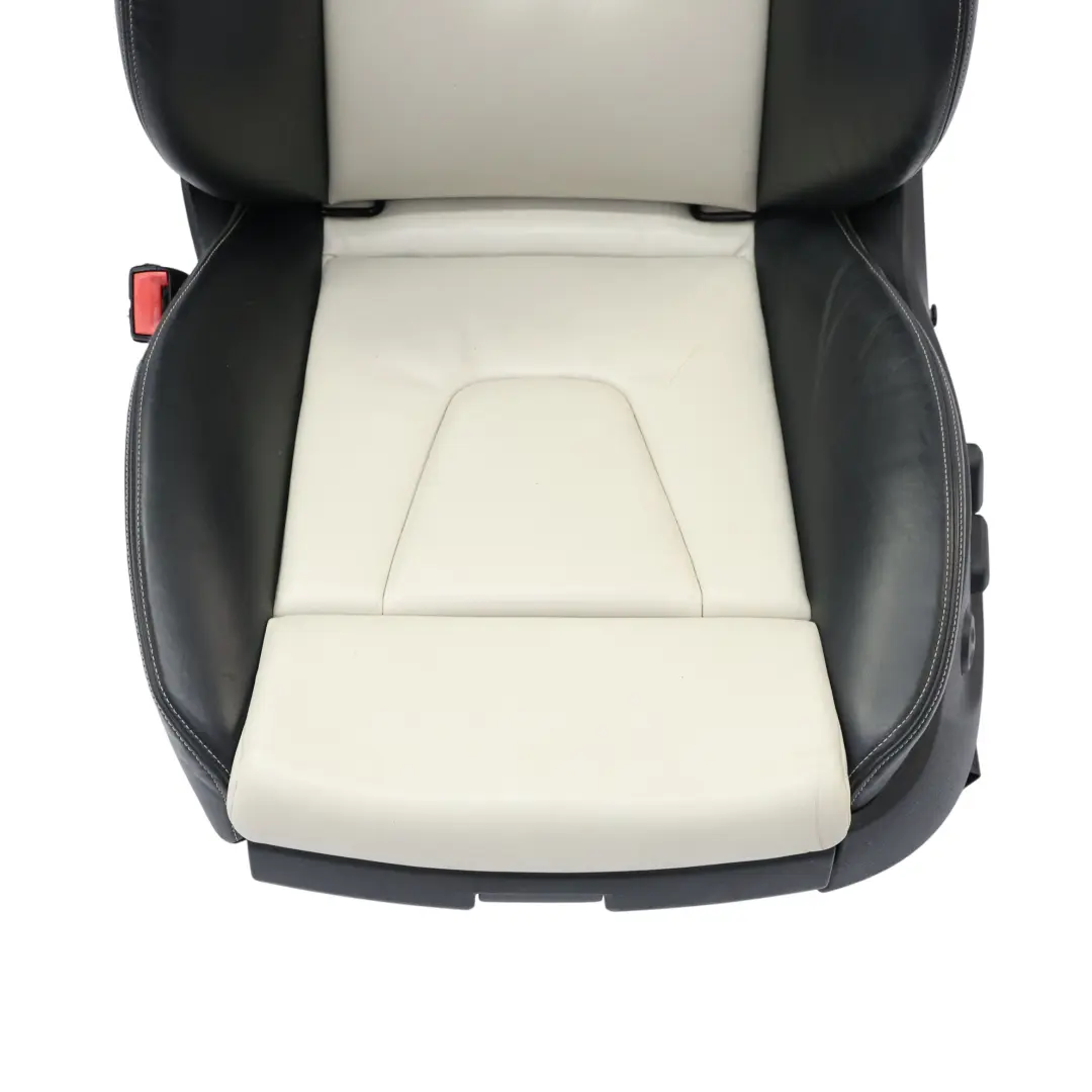 Audi S4 B8 Asiento Delantero Cuero Calefactado Izquierdo Soul Negro Perla Plata