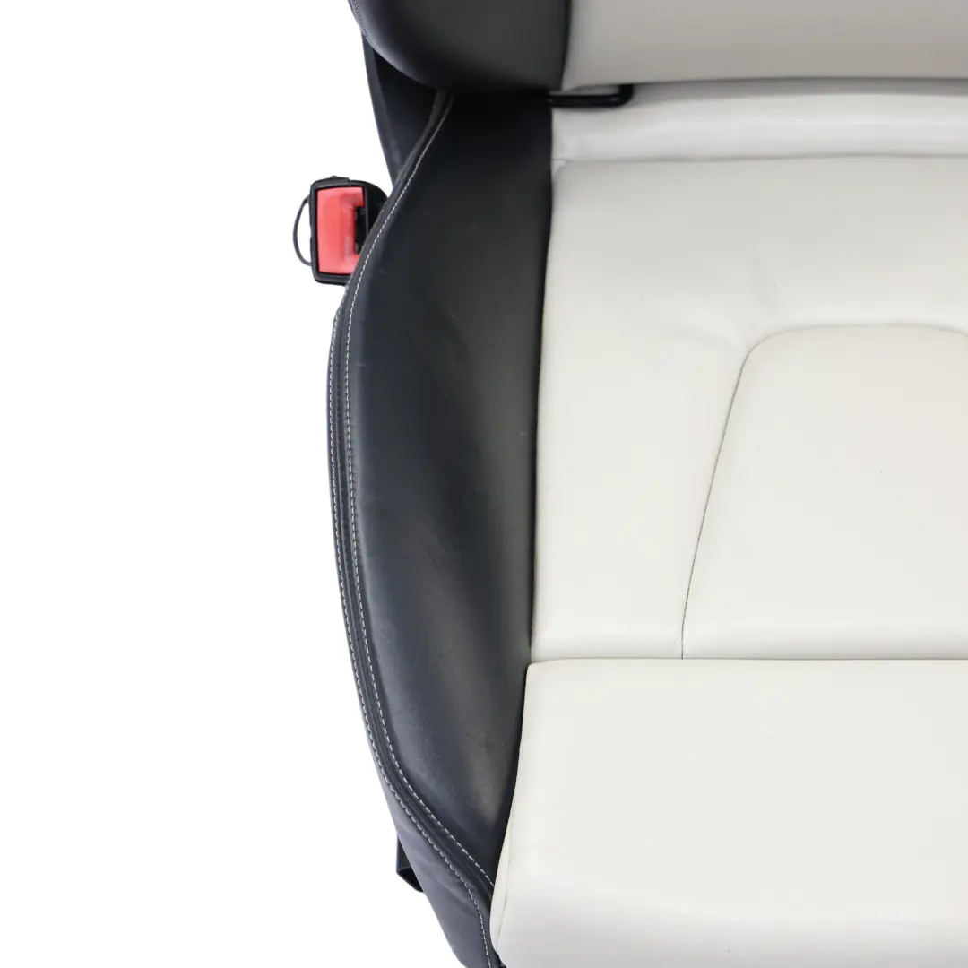 Audi S4 B8 Asiento Delantero Cuero Calefactado Izquierdo Soul Negro Perla Plata