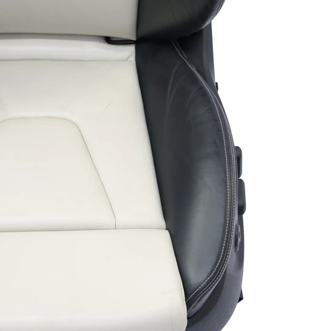 Audi S4 B8 Asiento Delantero Cuero Calefactado Izquierdo Soul Negro Perla Plata
