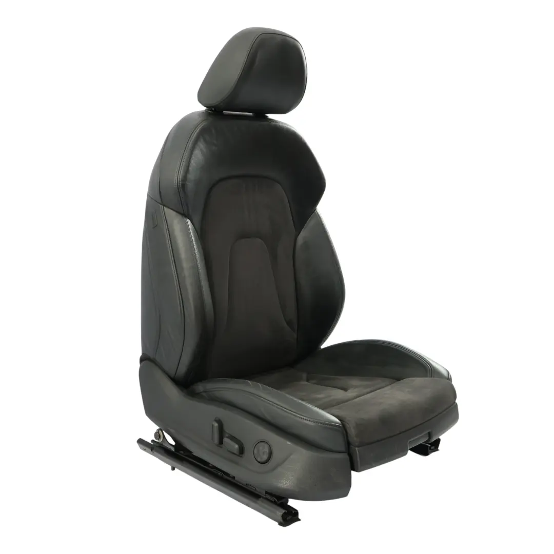 Front Left N/S Interior Electric Black Leather Alcantara Audi S4 B8 Sport Seat - SKU 8K0881806J-1 - Part number 8K0881806J