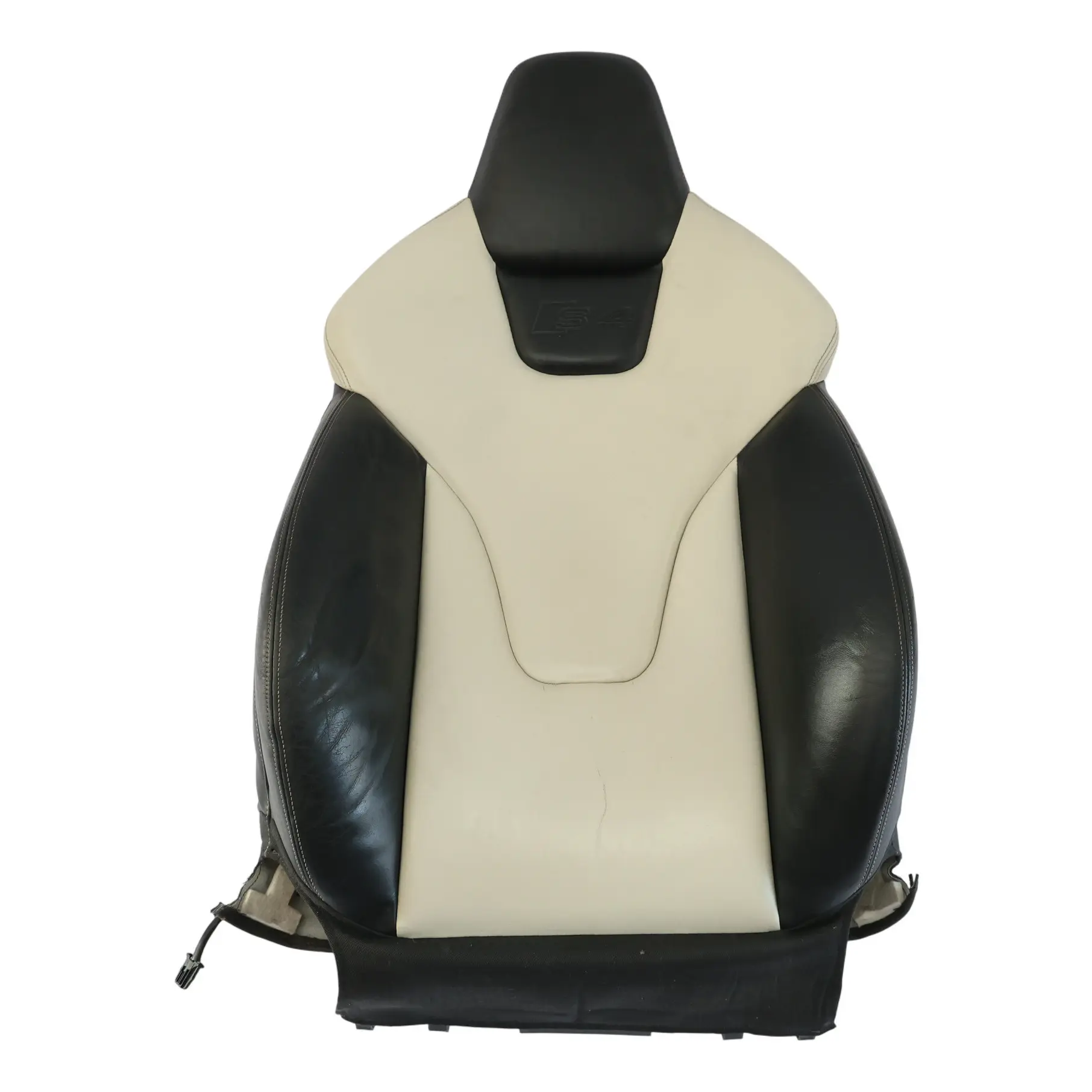 Audi S4 B8 Sport Seat Backrest Front Right O/S Leather Nappa Soul Black Silver