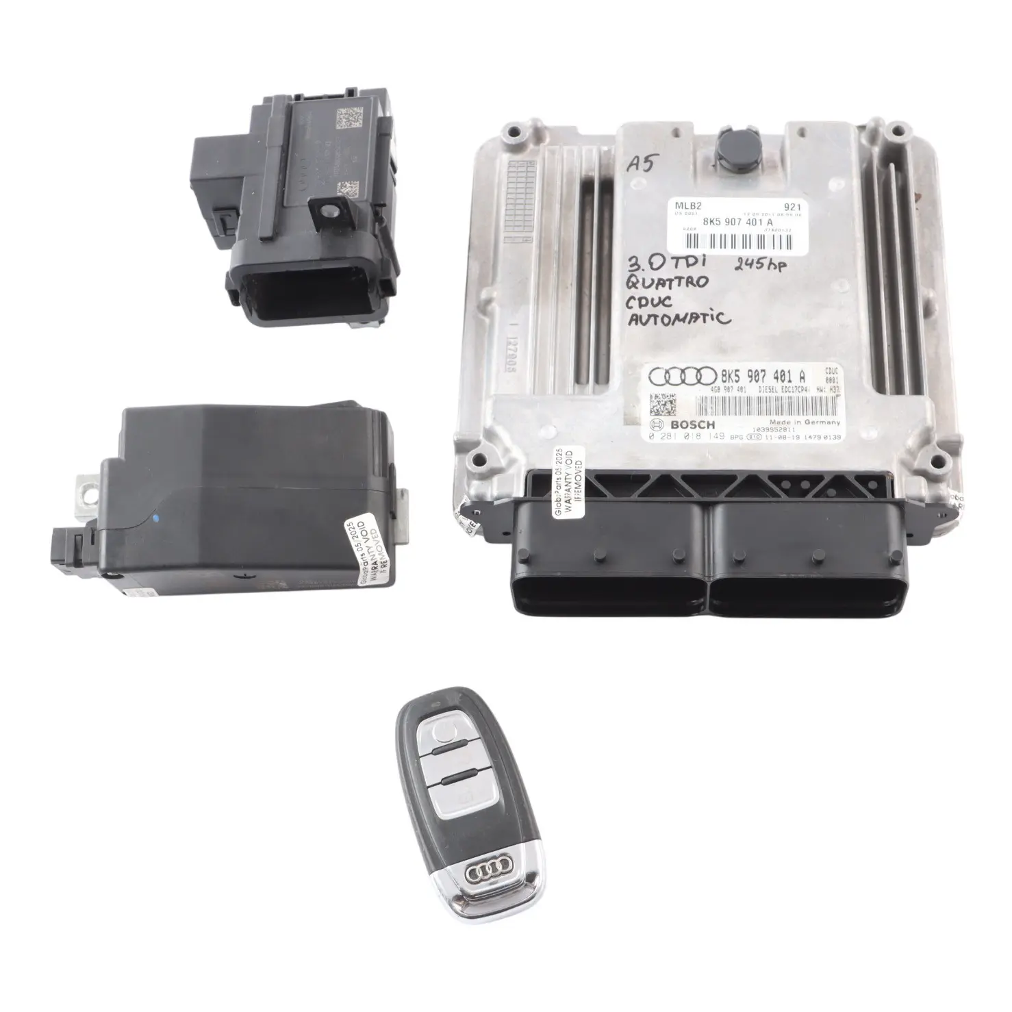 Audi A5 8T 3.0 TDI CDUC 245HP Diesel Engine Module ECU Kit 8K5907401A Automatic