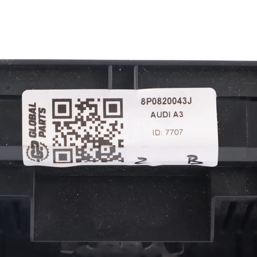 A/C Air Conditioning Climate Control Heater Panel Unit Audi A3 8P - SKU 8P0820043J - Part number 8P0820043J