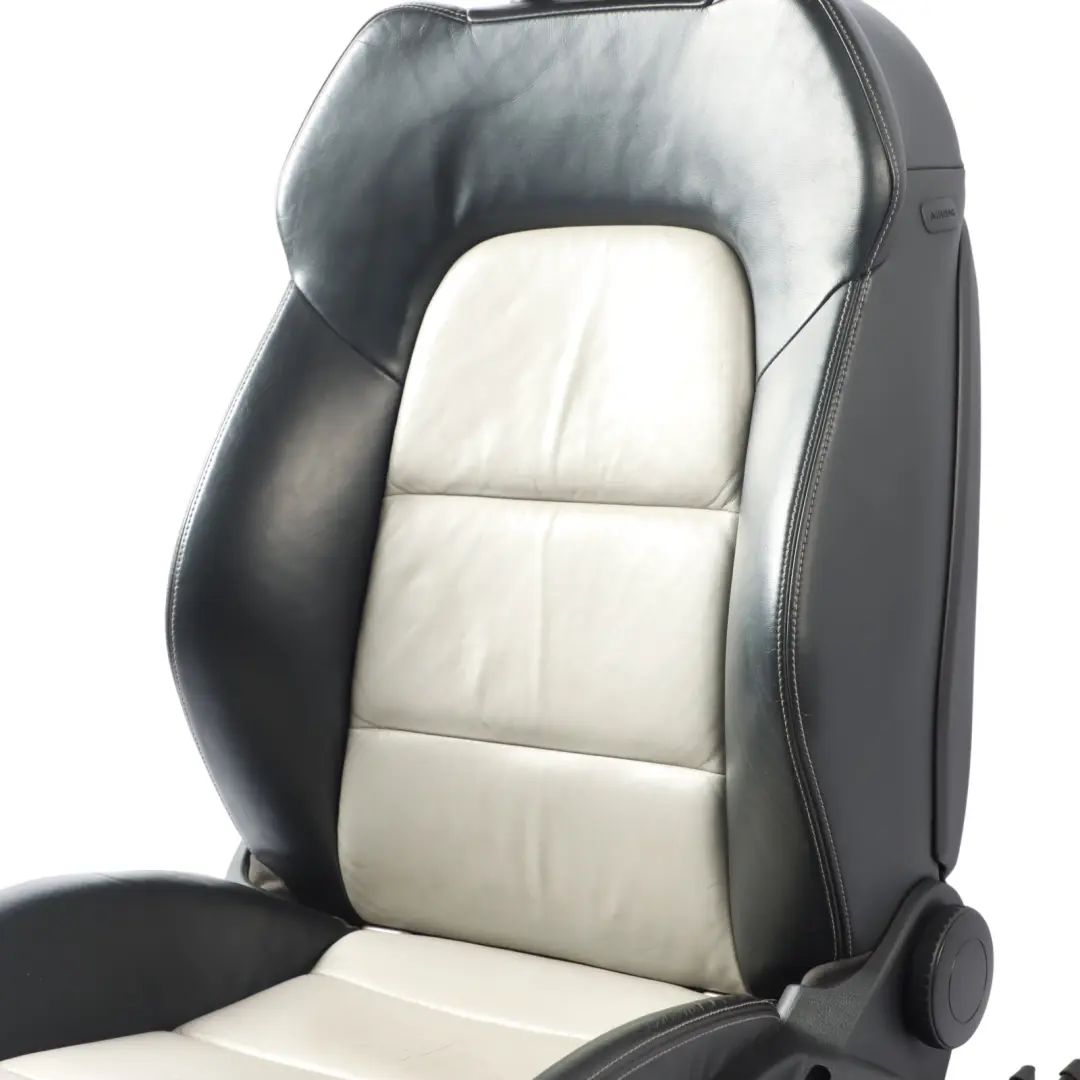 Audi A3 8P 5D Front Seat Interior Heated Left N/S Leather Black Silver