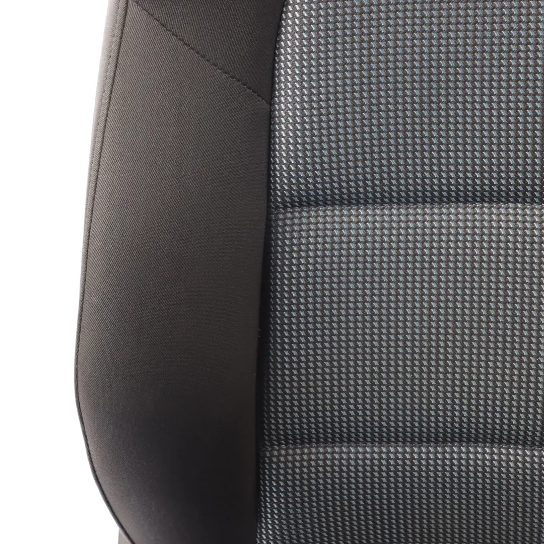 Audi A3 8P Front Seat Interior Seat Left N/S Cloth Fabric Black Silver