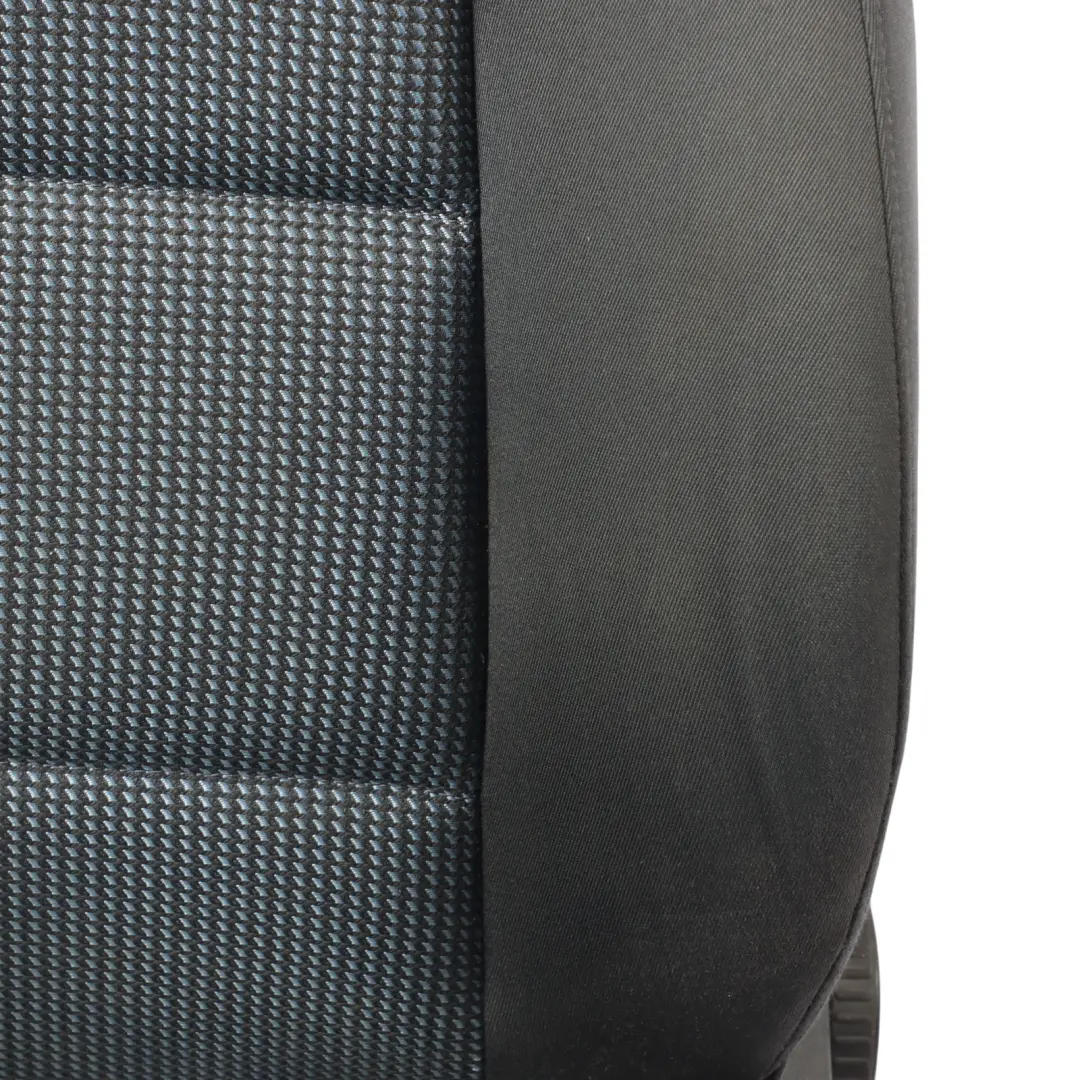 Audi A3 8P Front Seat Interior Seat Left N/S Cloth Fabric Black Silver