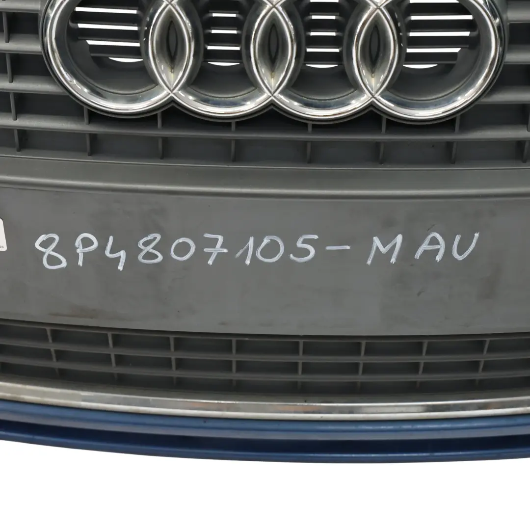 Front Bumper Trim Panel Cover Mauritiusblau Perleffekt Blue - Z5C Audi A3 8P - SKU 8P4807105-MAU - Part number 8P4807105