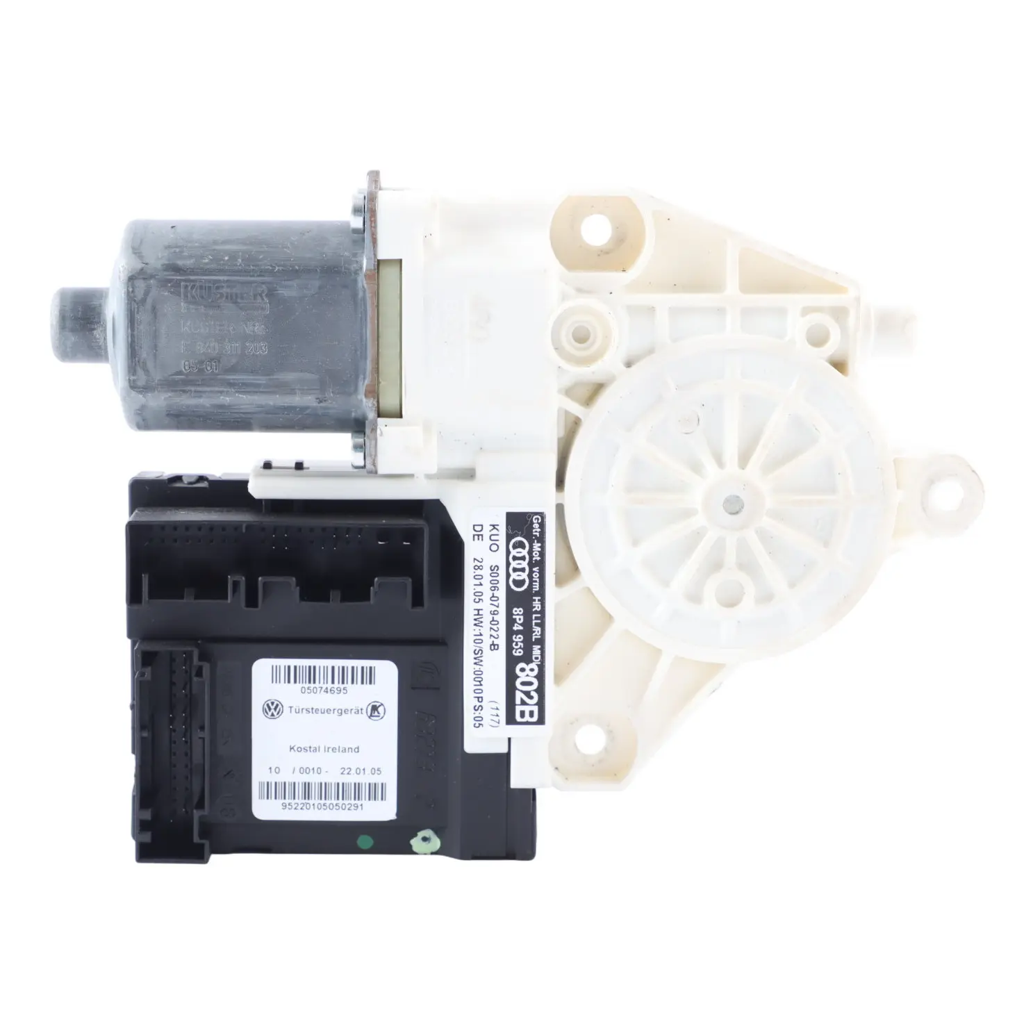 Audi A3 8P Window Lifter Door Rear Right O/S Regulator Motor 8P4959802B