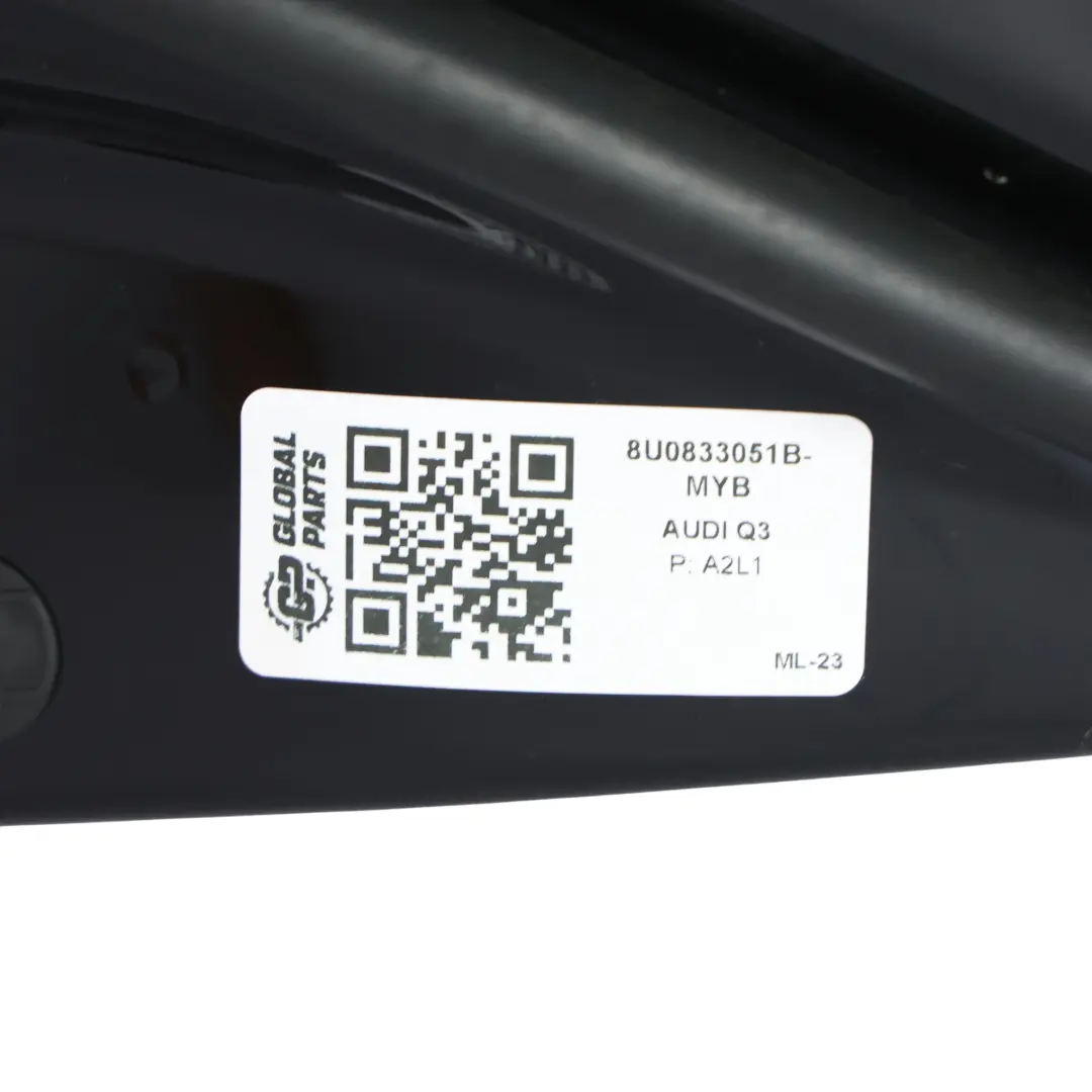 Door Rear Left N/S Covering Panel Mythical Black Metallic - Y9T Audi Q3 8U - SKU 8U0833051B-MYB - Part number 8U0833051B