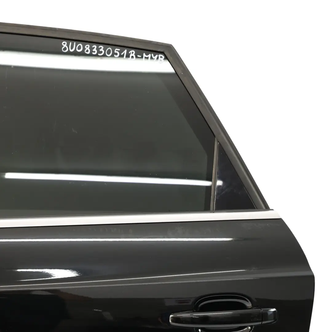 Door Rear Left N/S Covering Panel Mythical Black Metallic - Y9T Audi Q3 8U - SKU 8U0833051B-MYB - Part number 8U0833051B