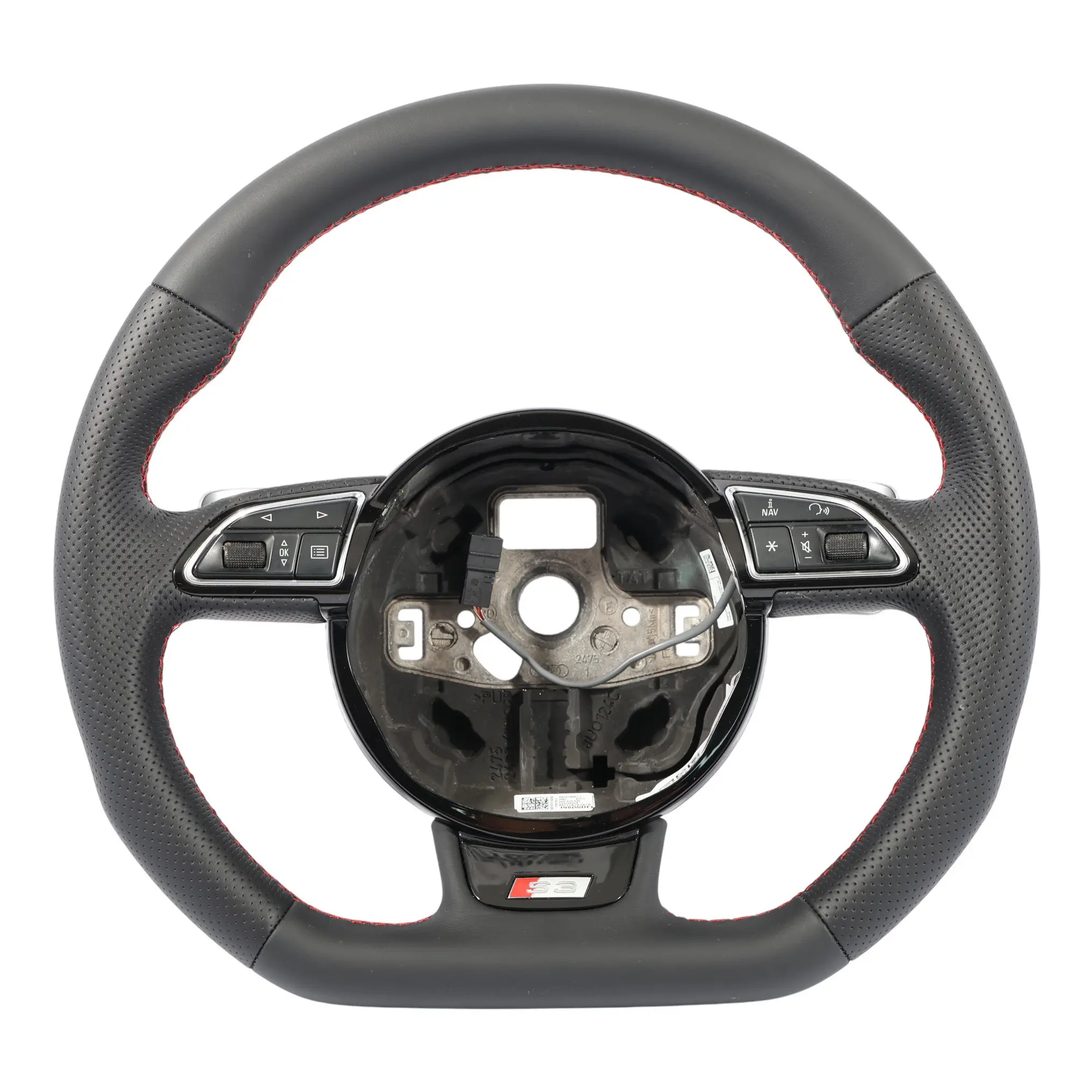 Audi S3 8V NEW Black Leather Steering Wheel Flat Bottom Paddle Shift 8V0419091J