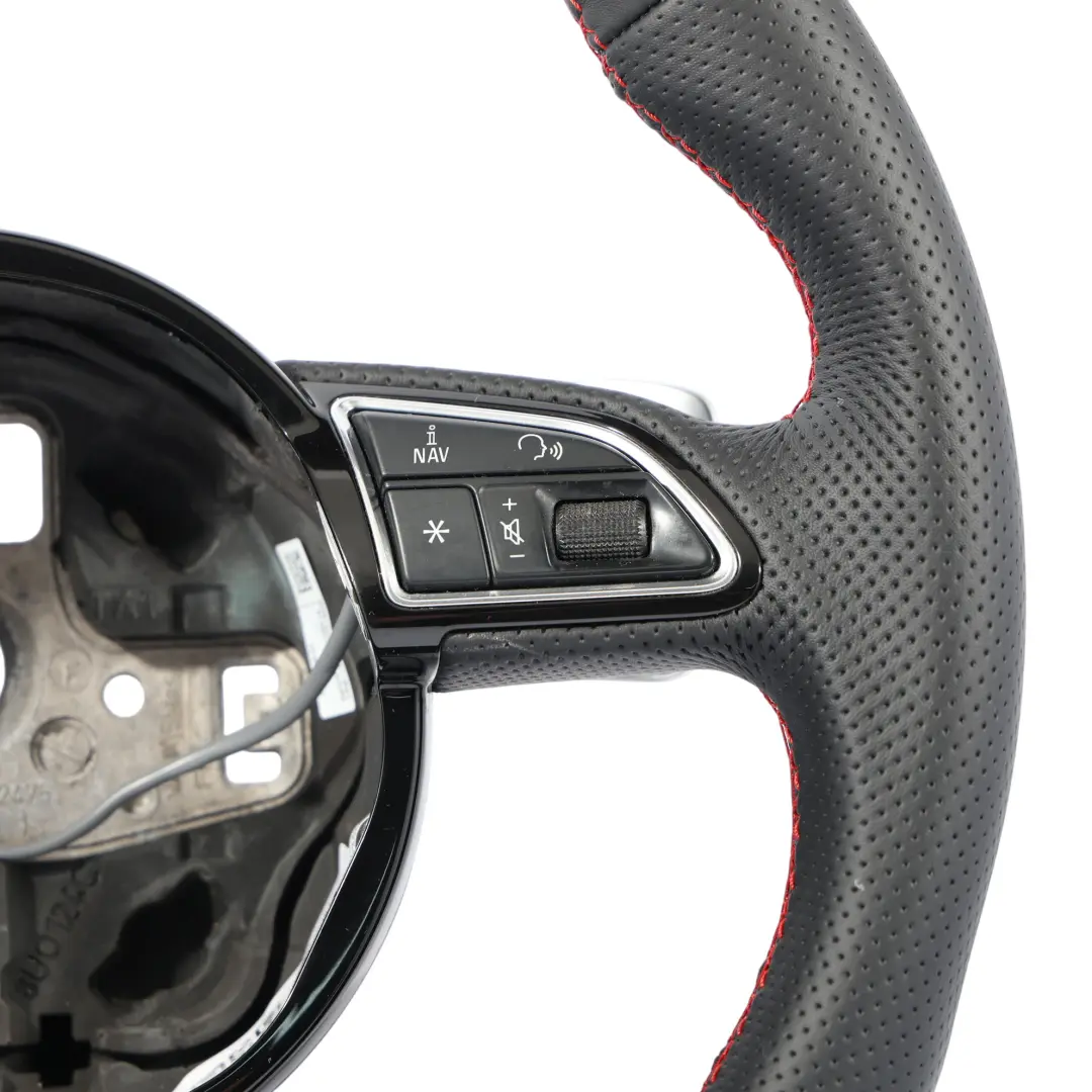 Audi S3 8V NEW Black Leather Steering Wheel Flat Bottom Paddle Shift 8V0419091J