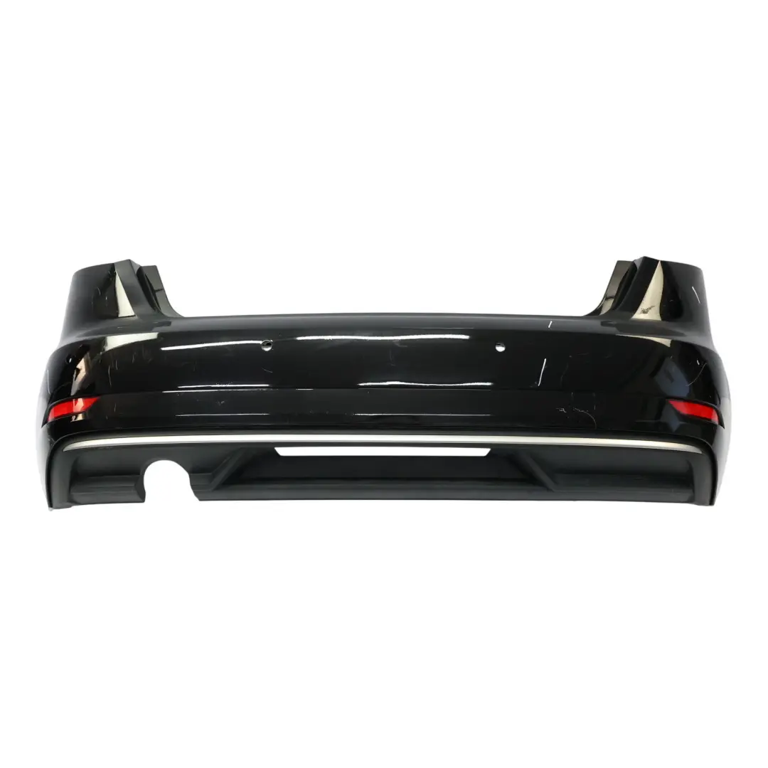 Audi A3 8V Rear Bumper Trim Panel Covering Brilliant Black Metallic - Y9B