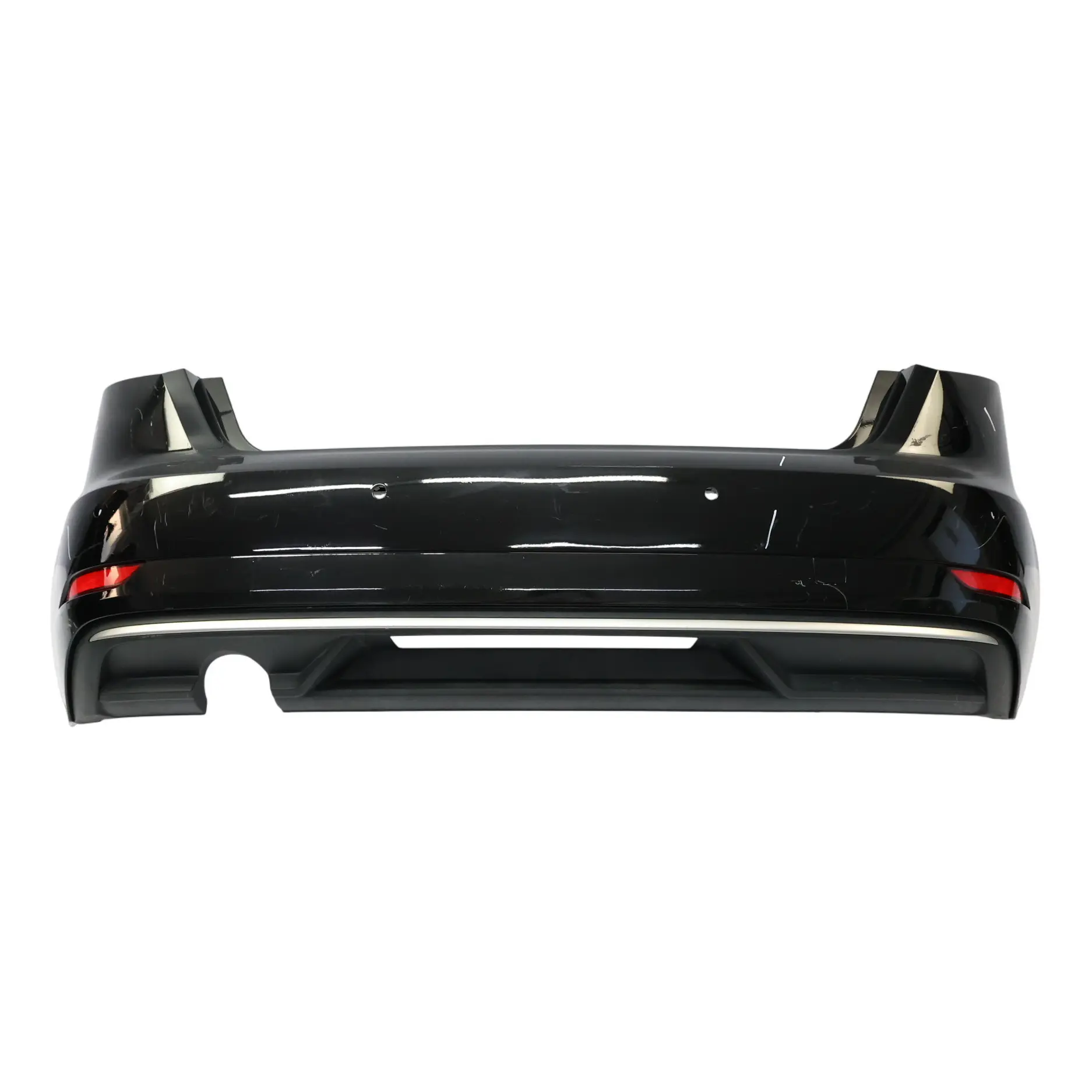 Audi A3 8V Rear Bumper Trim Panel Covering Brilliant Black Metallic - Y9B