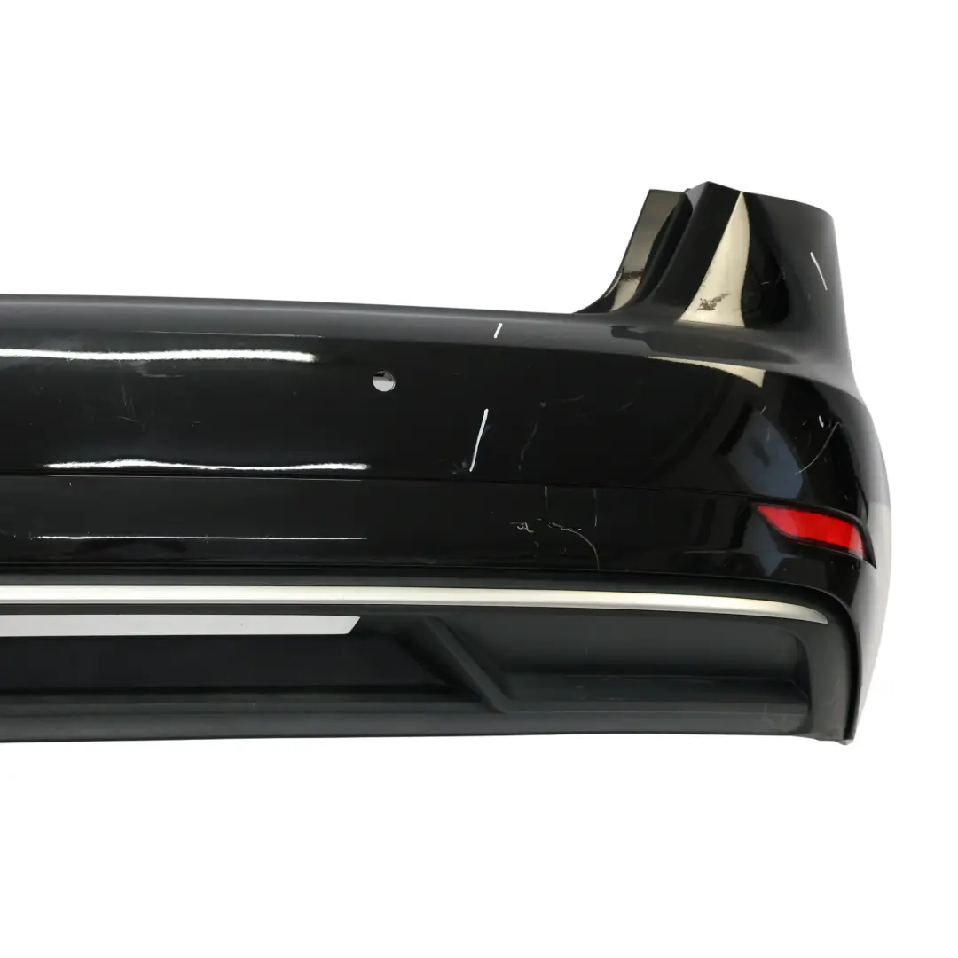 Audi A3 8V Rear Bumper Trim Panel Covering Brilliant Black Metallic - Y9B