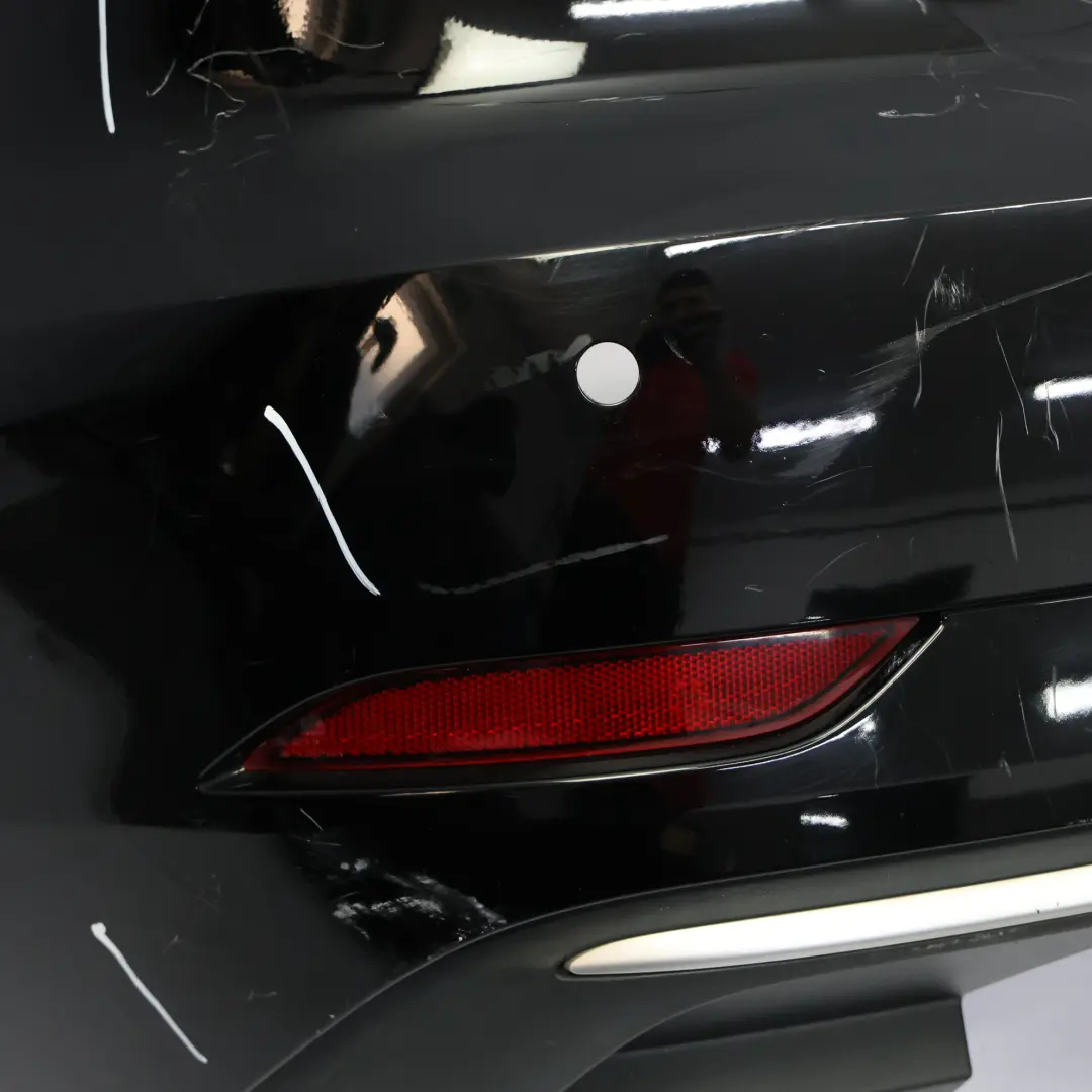 Audi A3 8V Rear Bumper Trim Panel Covering Brilliant Black Metallic - Y9B