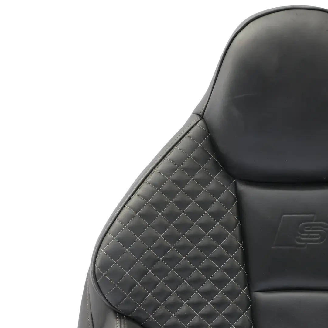 Audi S3 8V Front Sport Seat Back Rest Heated Cover Leather Right O/S 8V4881806AT