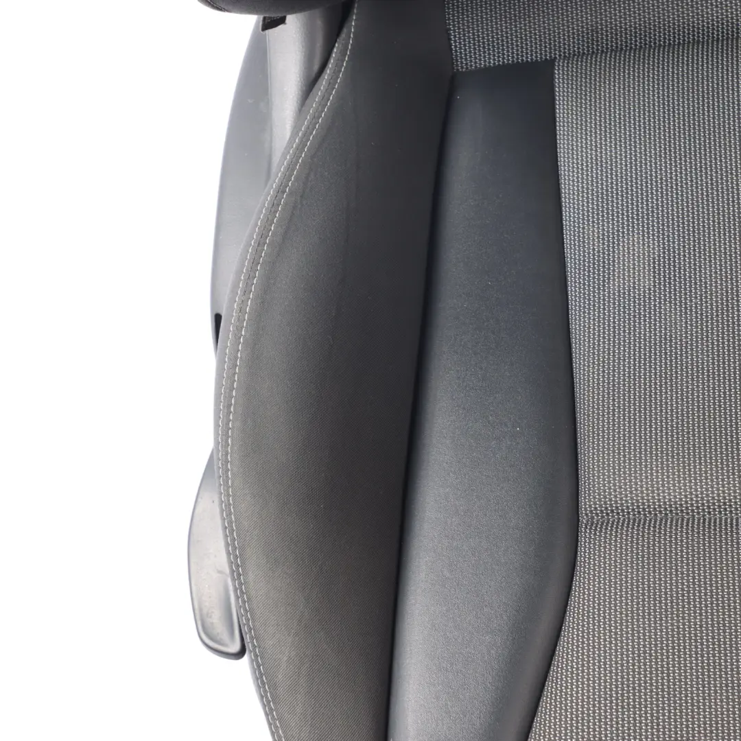 Audi A1 8X 5 Door Sport Seat Front Right O/S Cloth Fabric Black Soul Grey