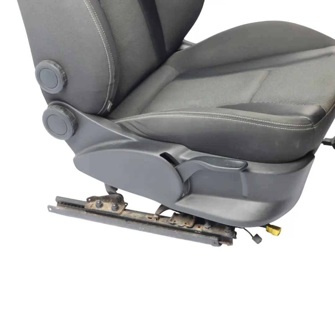 Audi A1 8X 5 Door Sport Seat Front Right O/S Cloth Fabric Black Soul Grey