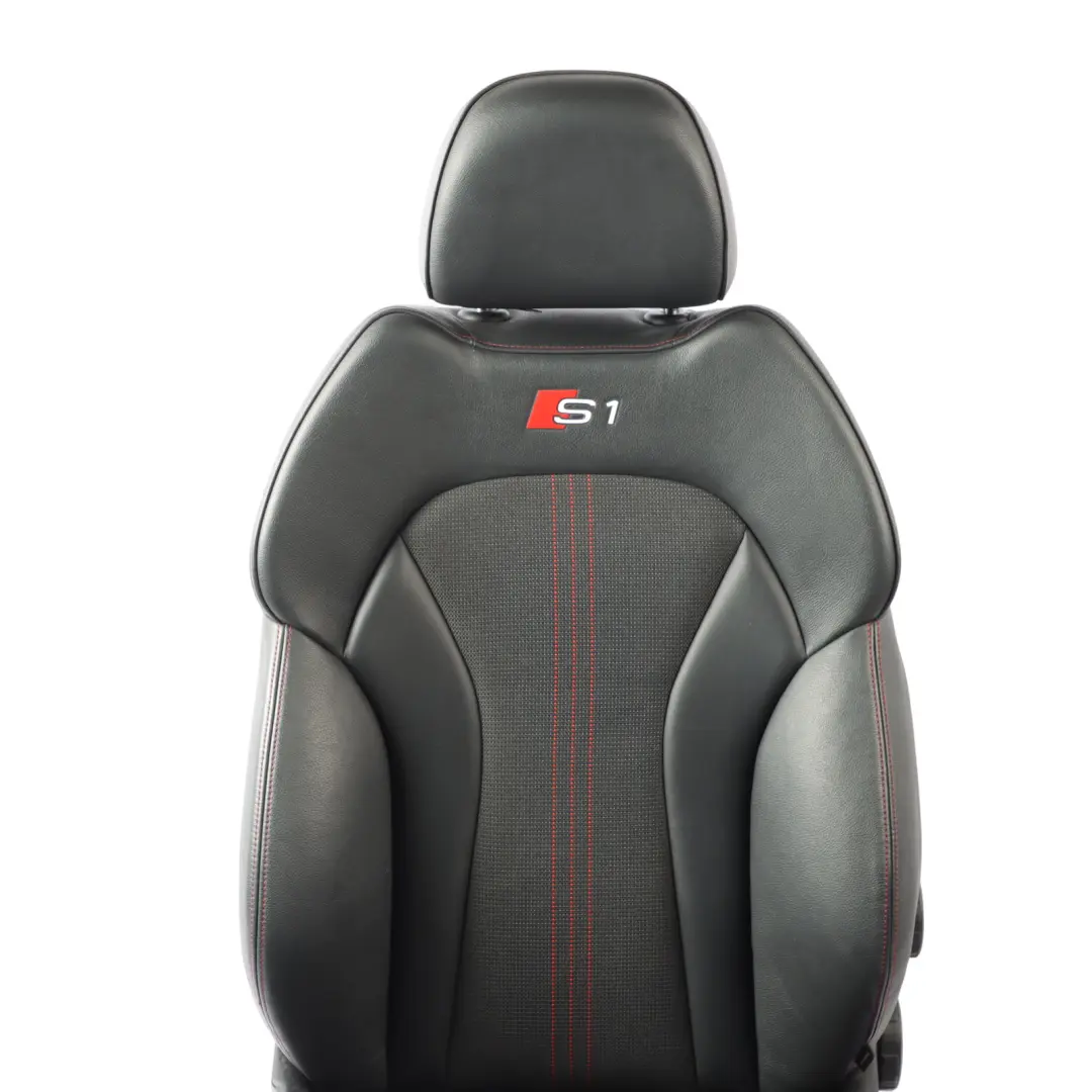 Audi S1 8X 5 Door Front Sport Seat Heated Left N/S Cloth Leather Soul Black Red
