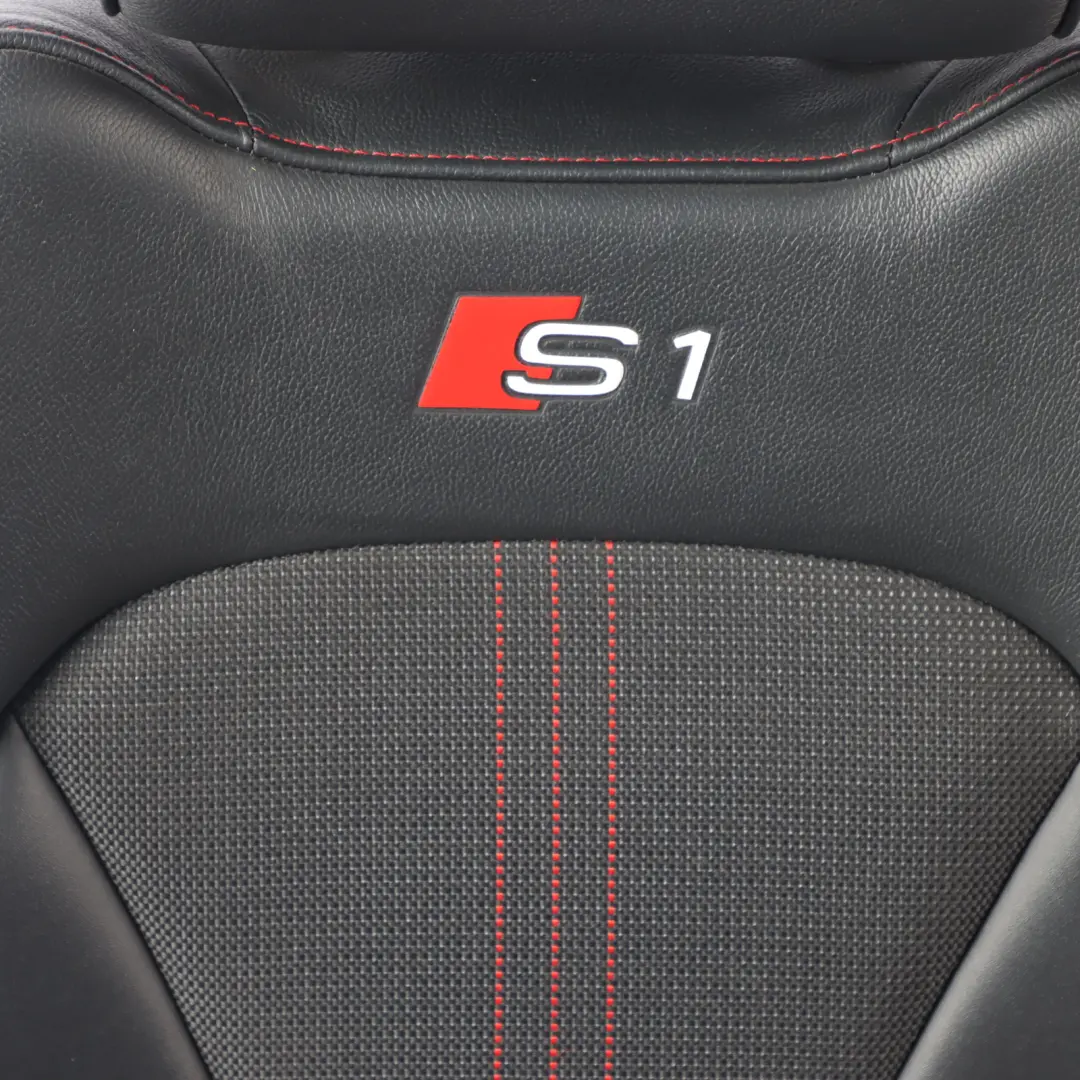 Audi S1 8X 5 Door Front Sport Seat Heated Left N/S Cloth Leather Soul Black Red