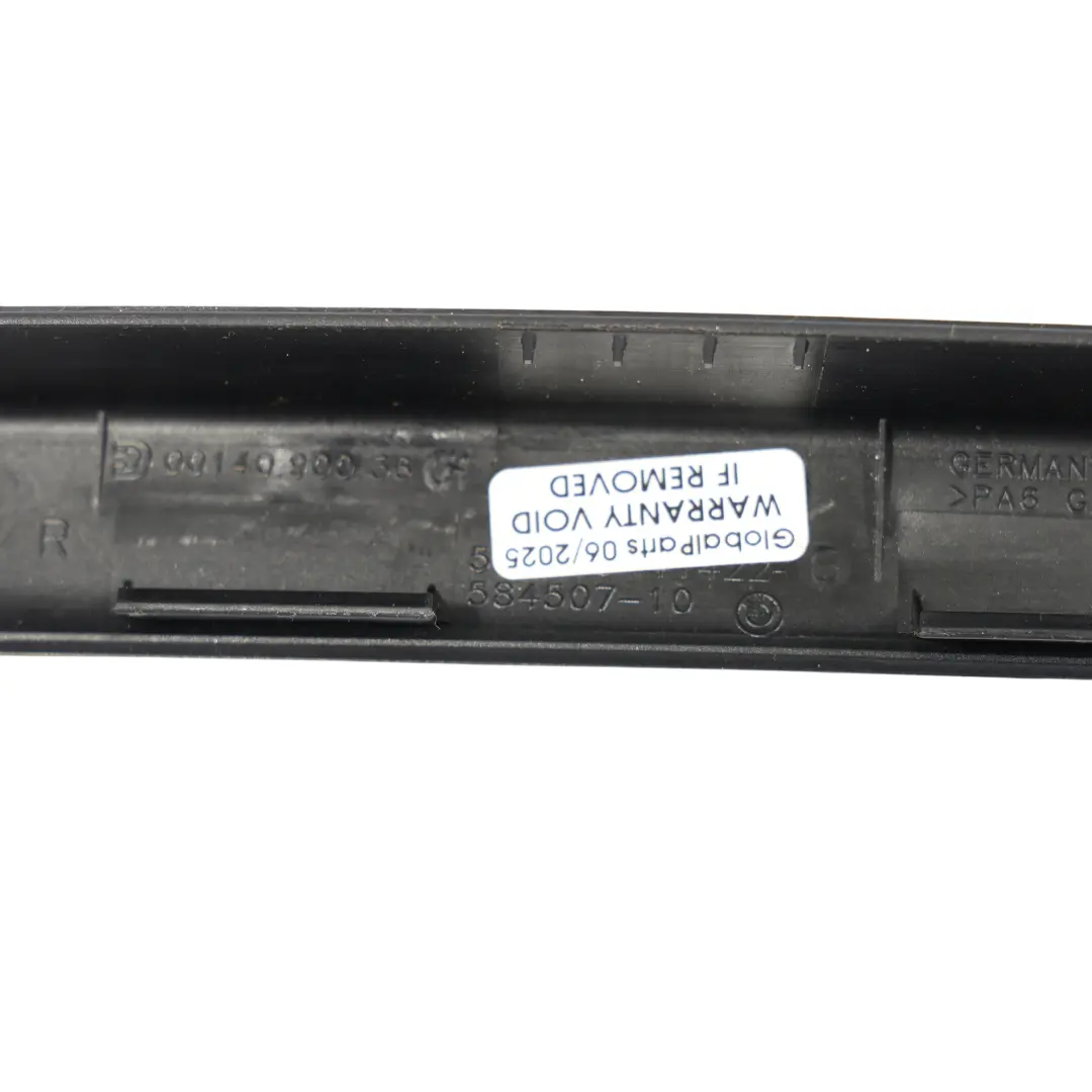 BMW E81 Posteriore Destro Interno Finestra Copertura Pannello Trim Nero 9141422