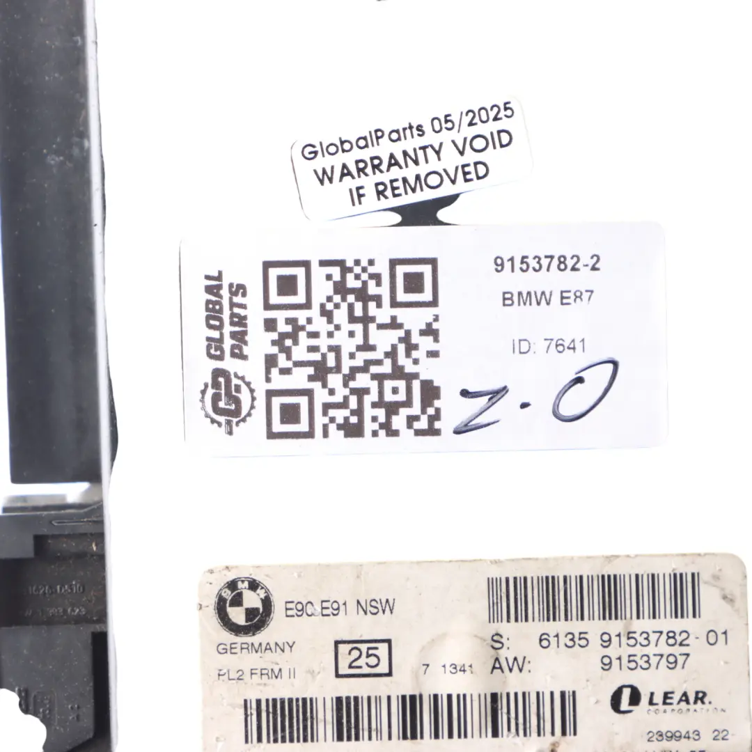 BMW E87 Footwell Light Control Module ECU NSW PL2 FRM II Lear 9153782