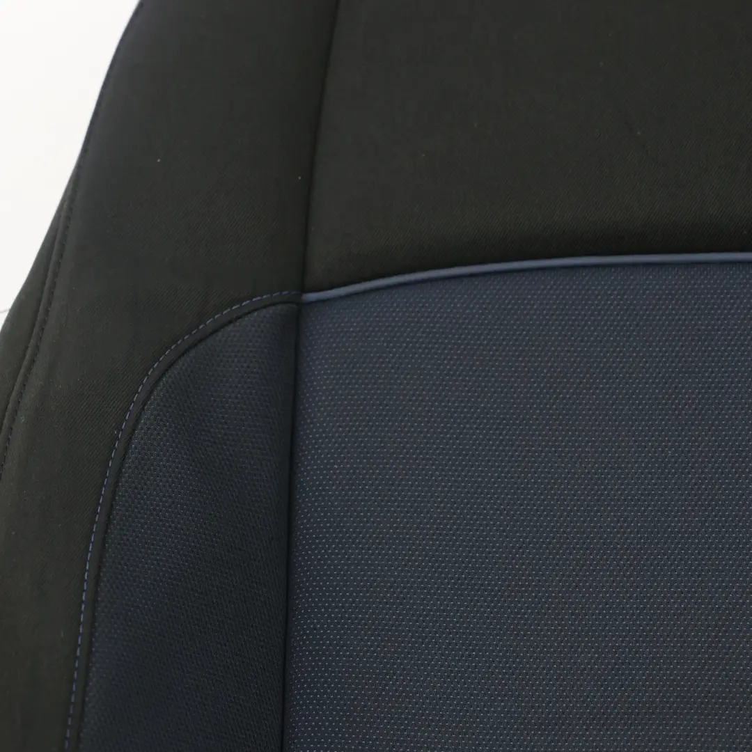 BMW E81 E82 Front Right O/S Interior Backrest Cloth Fabric Network Monacoblau