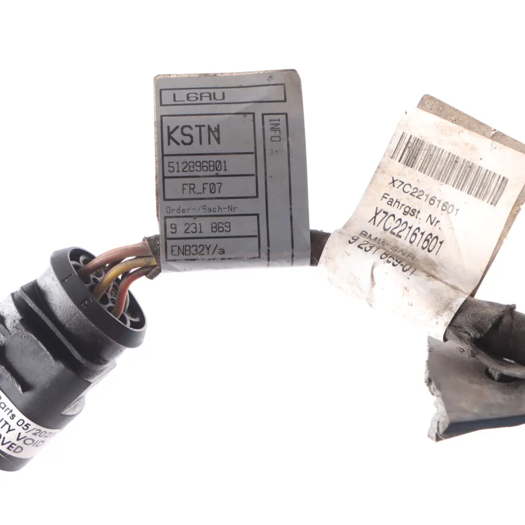 BMW F07 Front Bumper Parink Sensor PDC Unit Harness Wiring Loom 9231869 