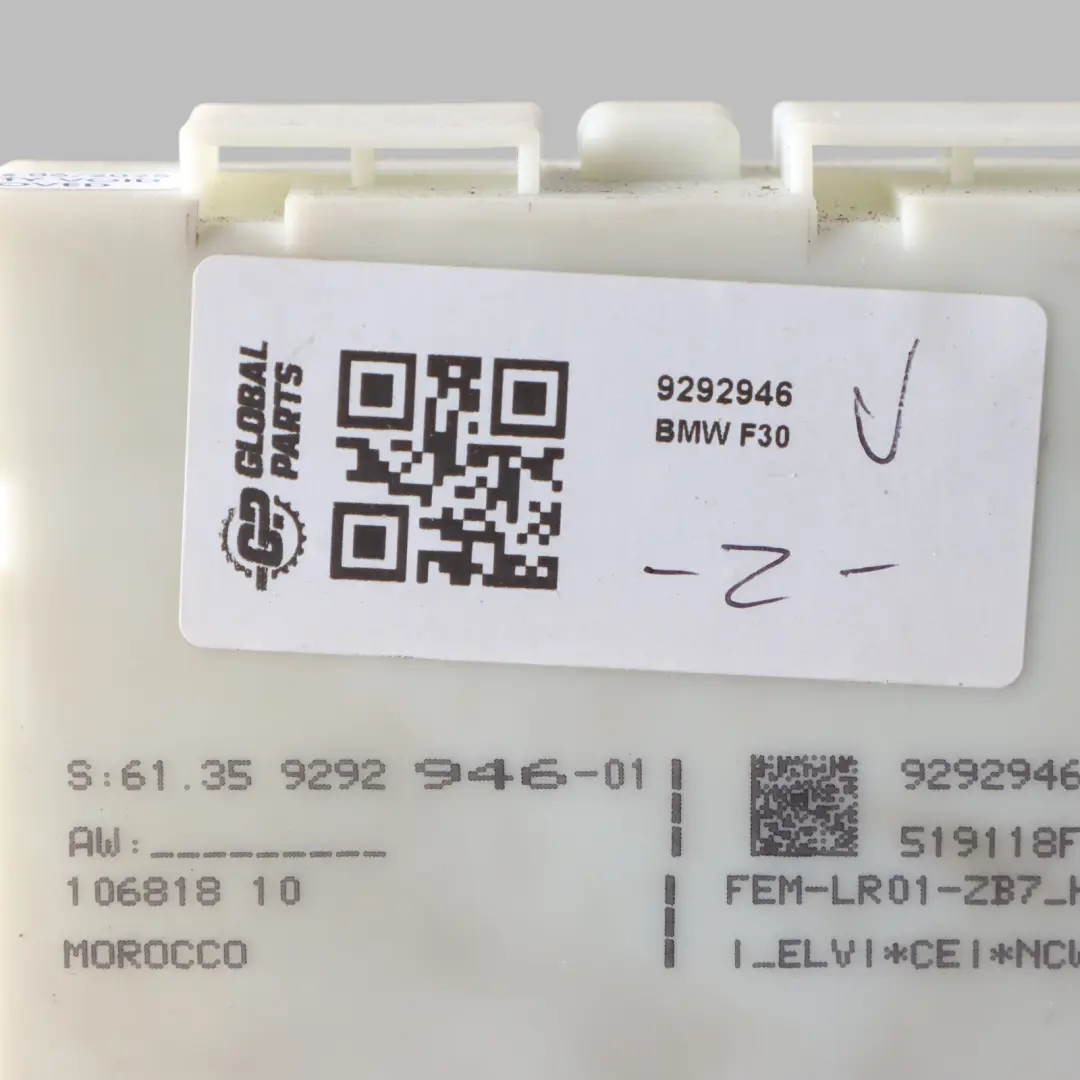 BMW F30 F31 Front Electronic Module Control Unit FEM 9292946