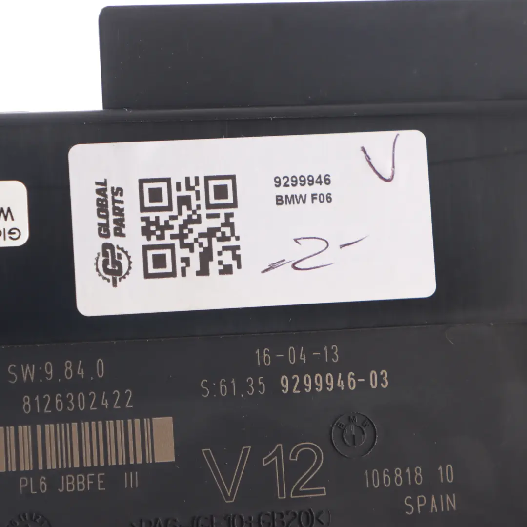 BMW F06 F07 Body Control Comfort Module Unit ECU 9299946