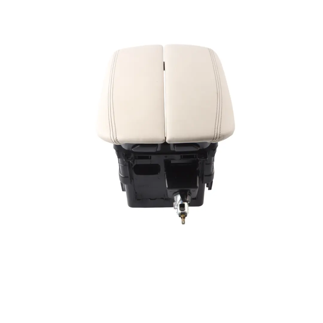BMW X6 F16 Armrest Centre Console Cover Front Leather Ivory White 9323629