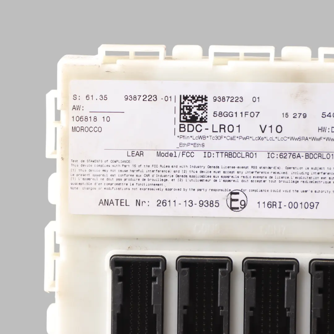Body Control Unit BMW F15 F16 F45 F48 Mini R50 R53 Basic Module BCM  - SKU 9387223 - Part number 9387223
