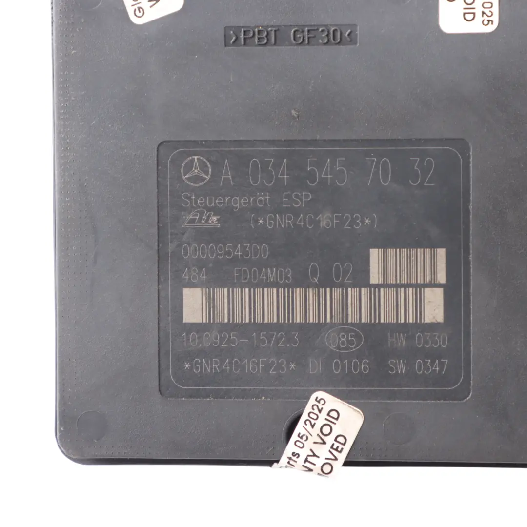 Mercedes W203 Brake Pump ABS ESP Hydraulic Braking Unit A0345457032