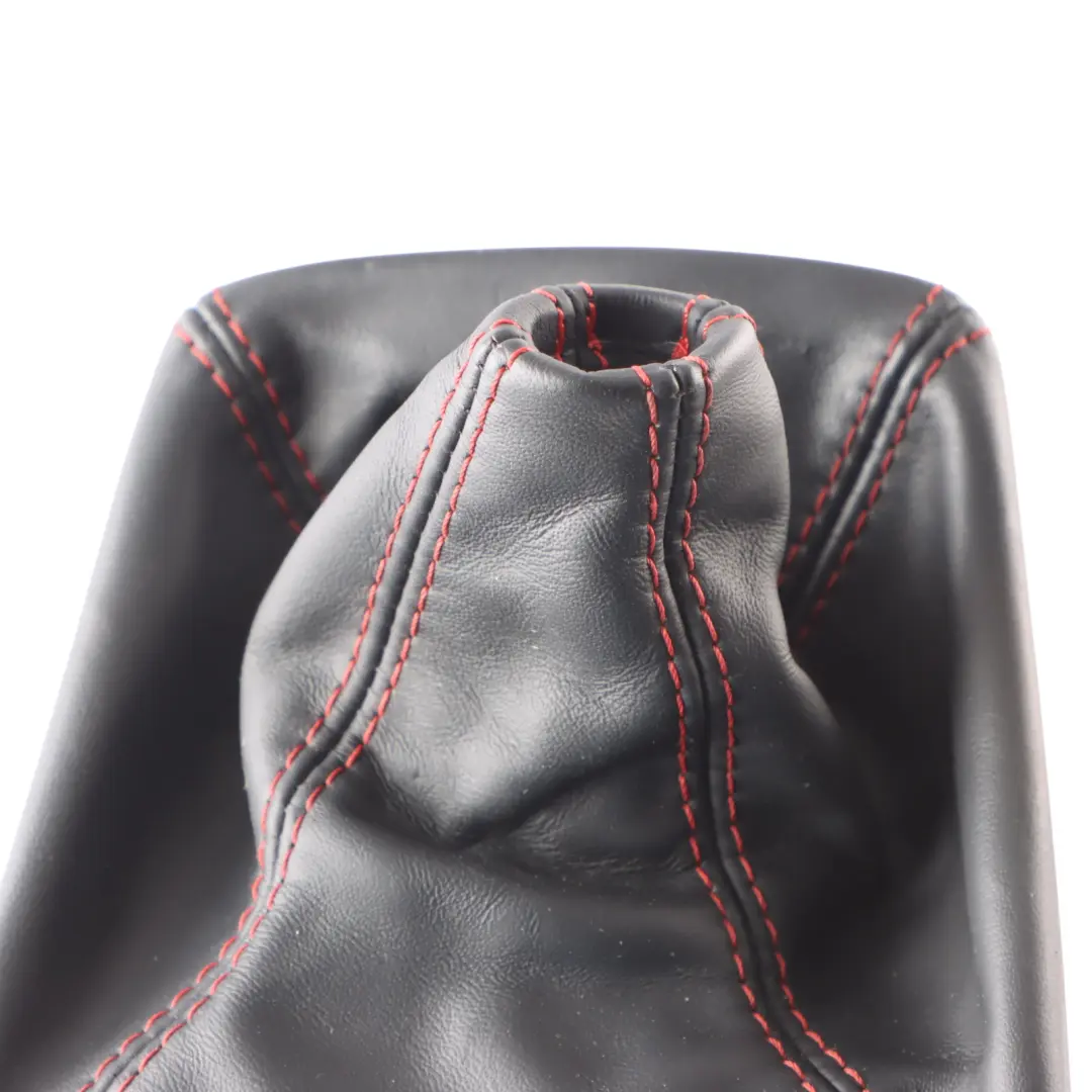Mercedes C117 Gear Knob Shifter Black Leather Red Accents 6 Speed A1763641810
