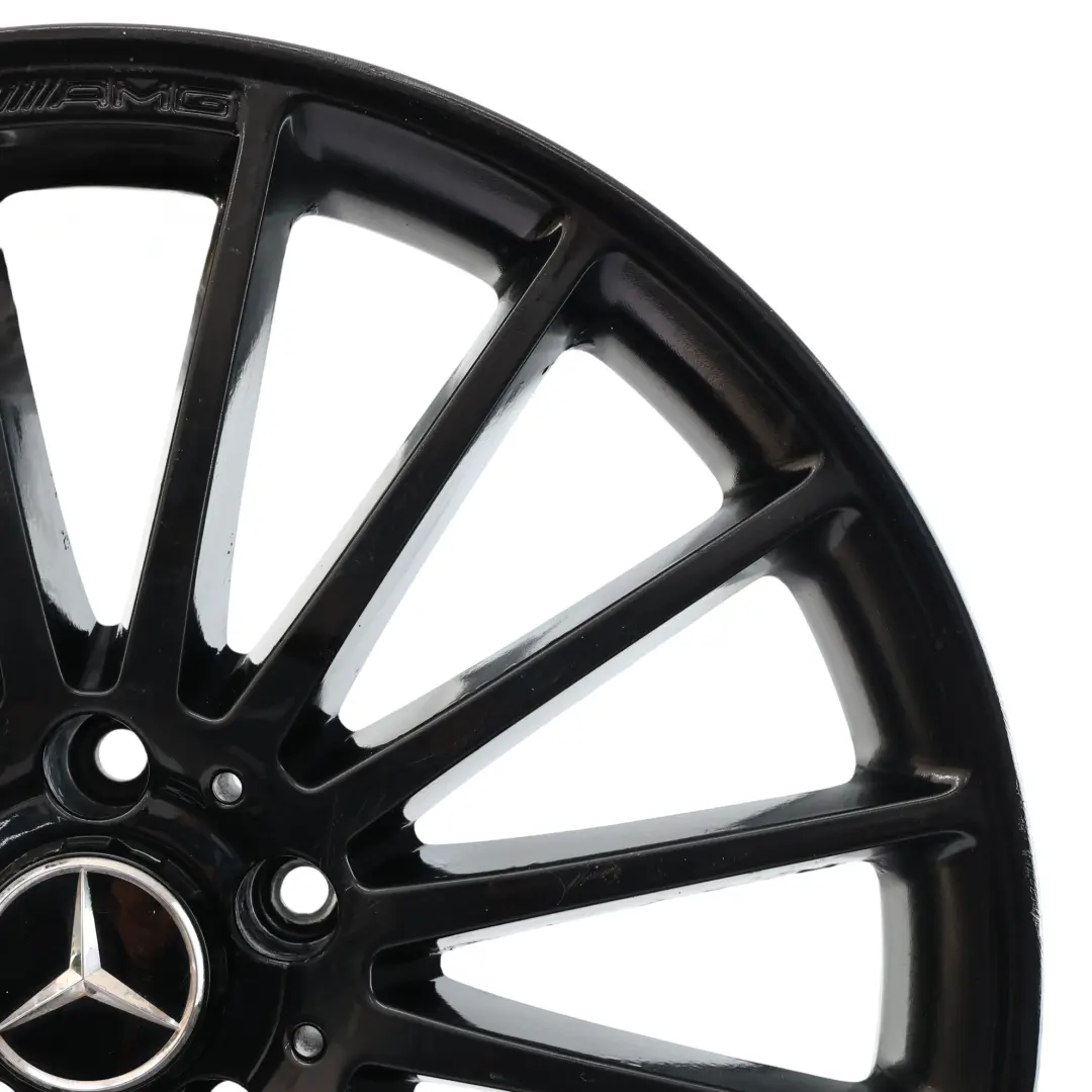 jante alliage noire 19" 16 branches ET:48 8J Mercedes C117 W176 AMG - SKU A1764010502-1 - Numéro de pièce A1764010502
